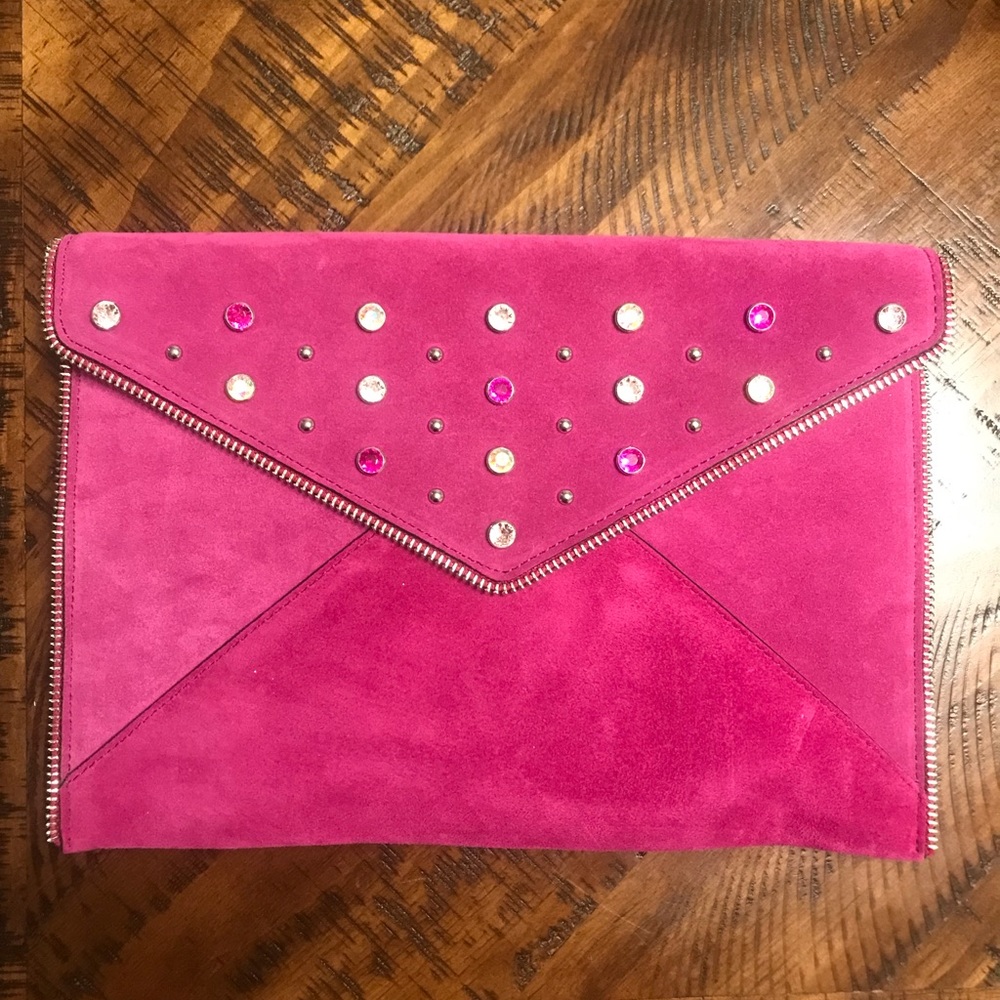Rebecca Minkoff Magenta Leo Envelope Clutch